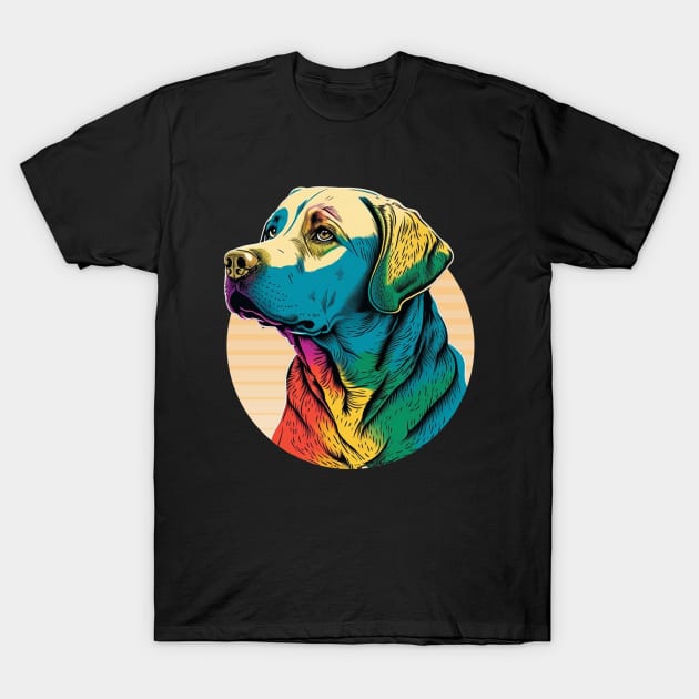 Labrador Vivid Colors T-Shirt by GAMAS Threads